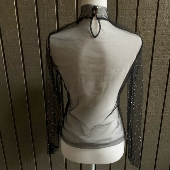 Sheer Top With Rhinestones. - Picture 3 of 5